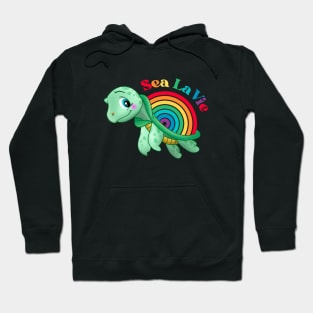 Sea La Vie Happy Rainbow Turtle Hoodie